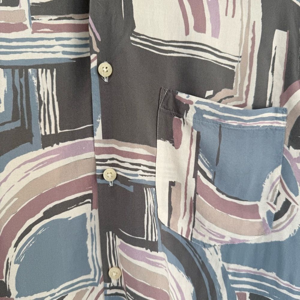 ZARA | Abstract Patterned Button Down Blouse - Size Small - Picture 4 of 11